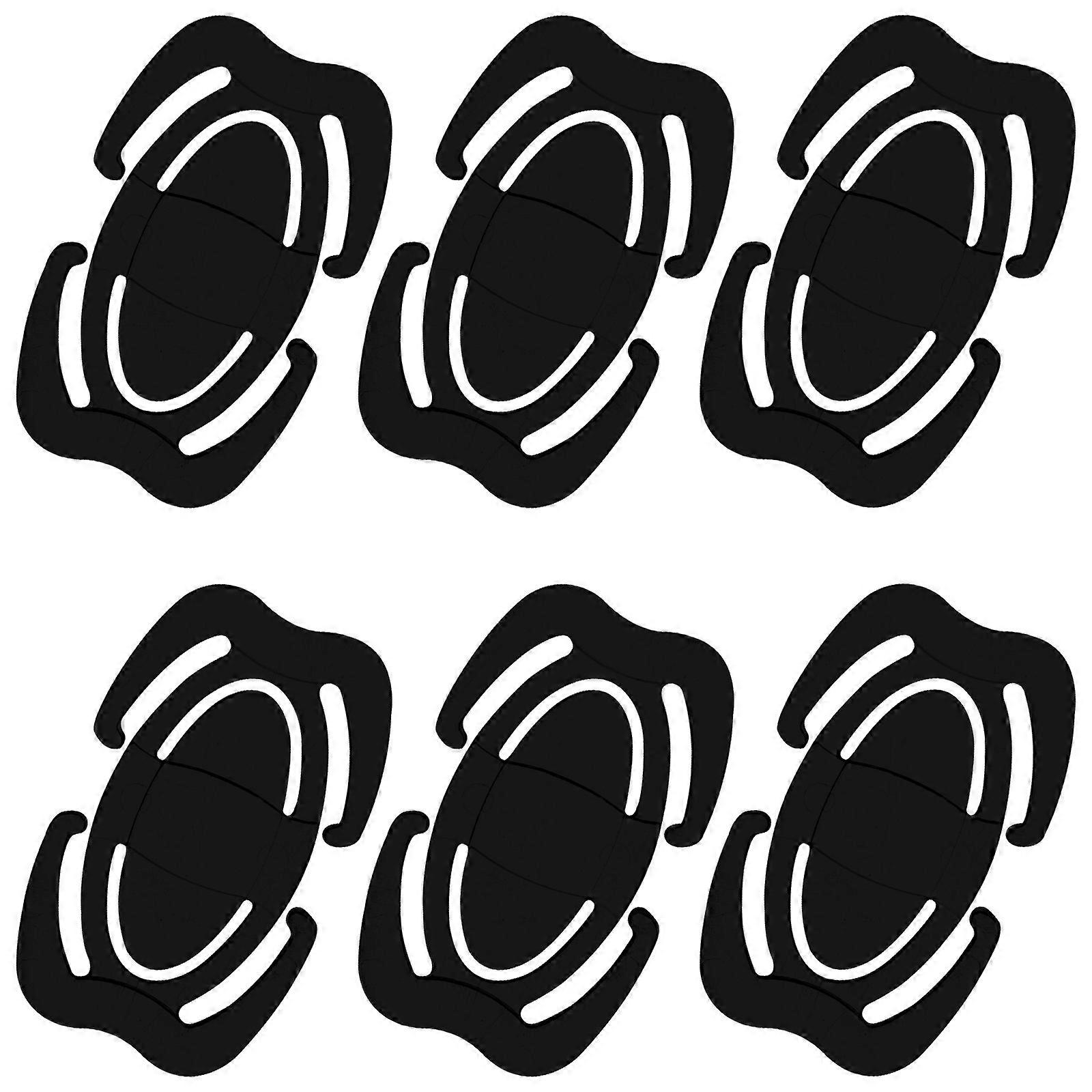 Racerback Style Bra Strap Retainers 6Pcs Ideal For Various Bra Types Black Plastic Design