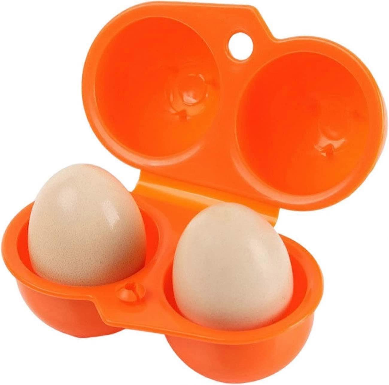 Egg Storage Container with Secure Locking Design, 2 Egg Carrier Tray for Camping and Picnic