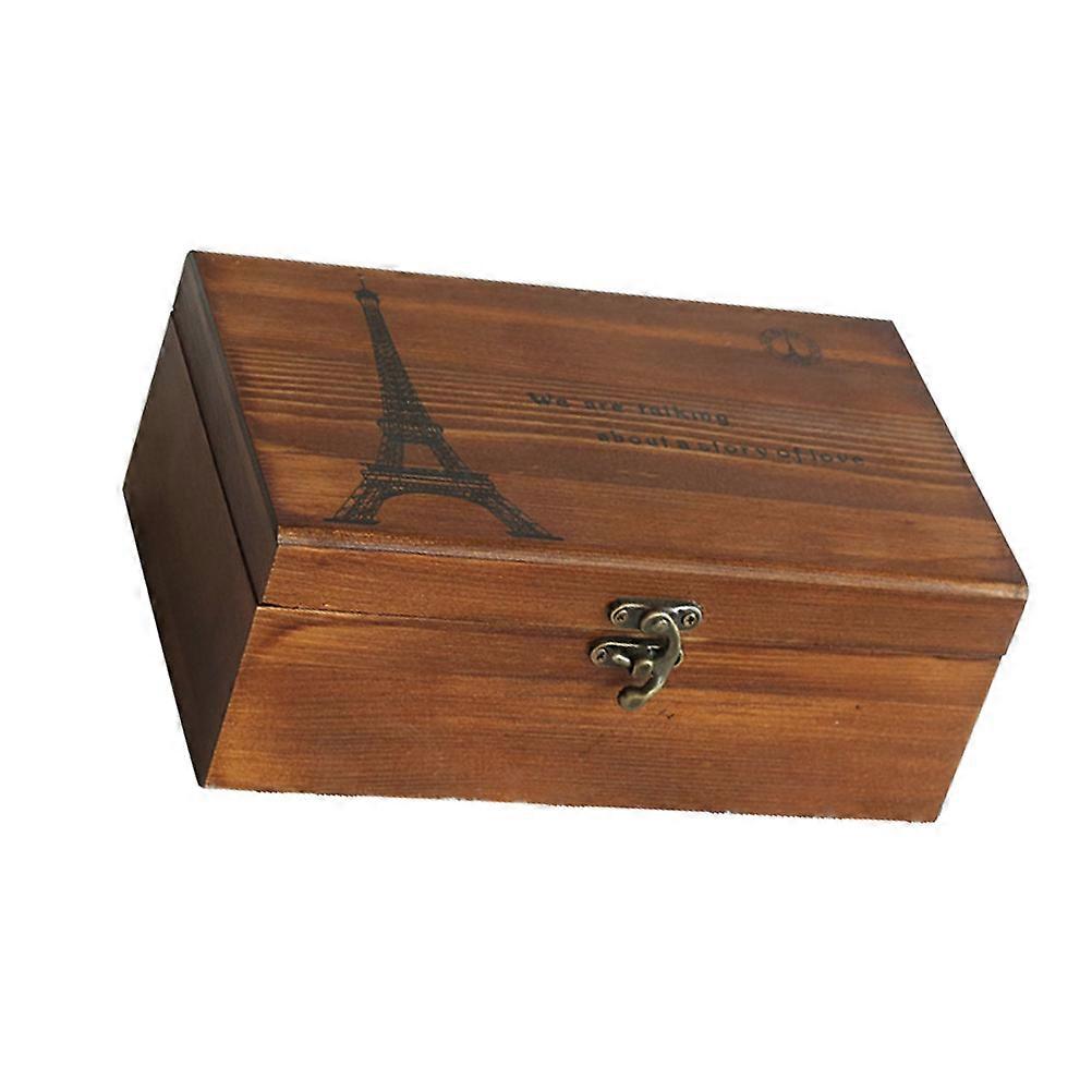 Needlework Box Wooden Household Storage Container for 2Pcs Sundries