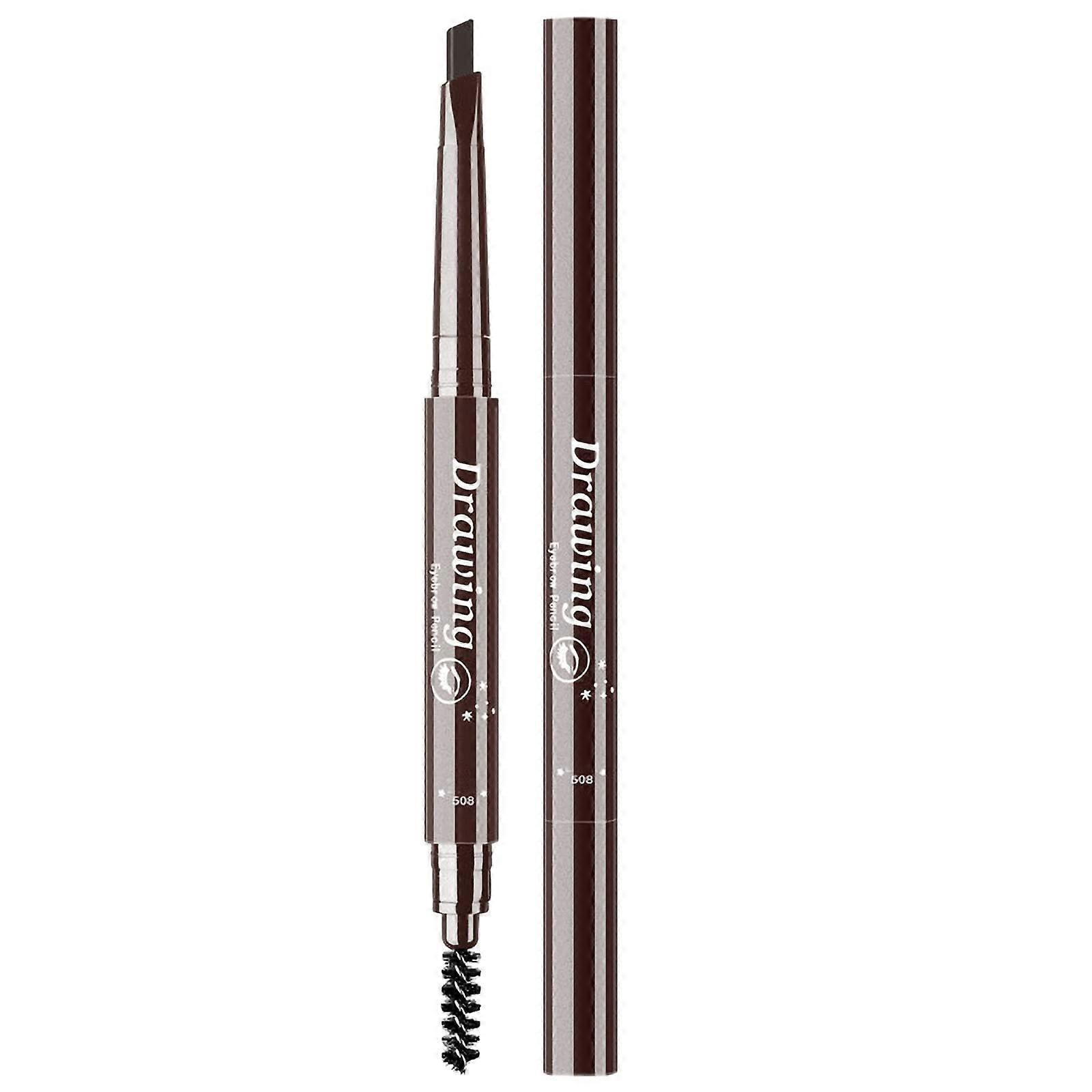 Dual Ended Waterproof Eyebrow Pencil with Triangular Tip Twist Up Grey Coffee for Precise Shaping