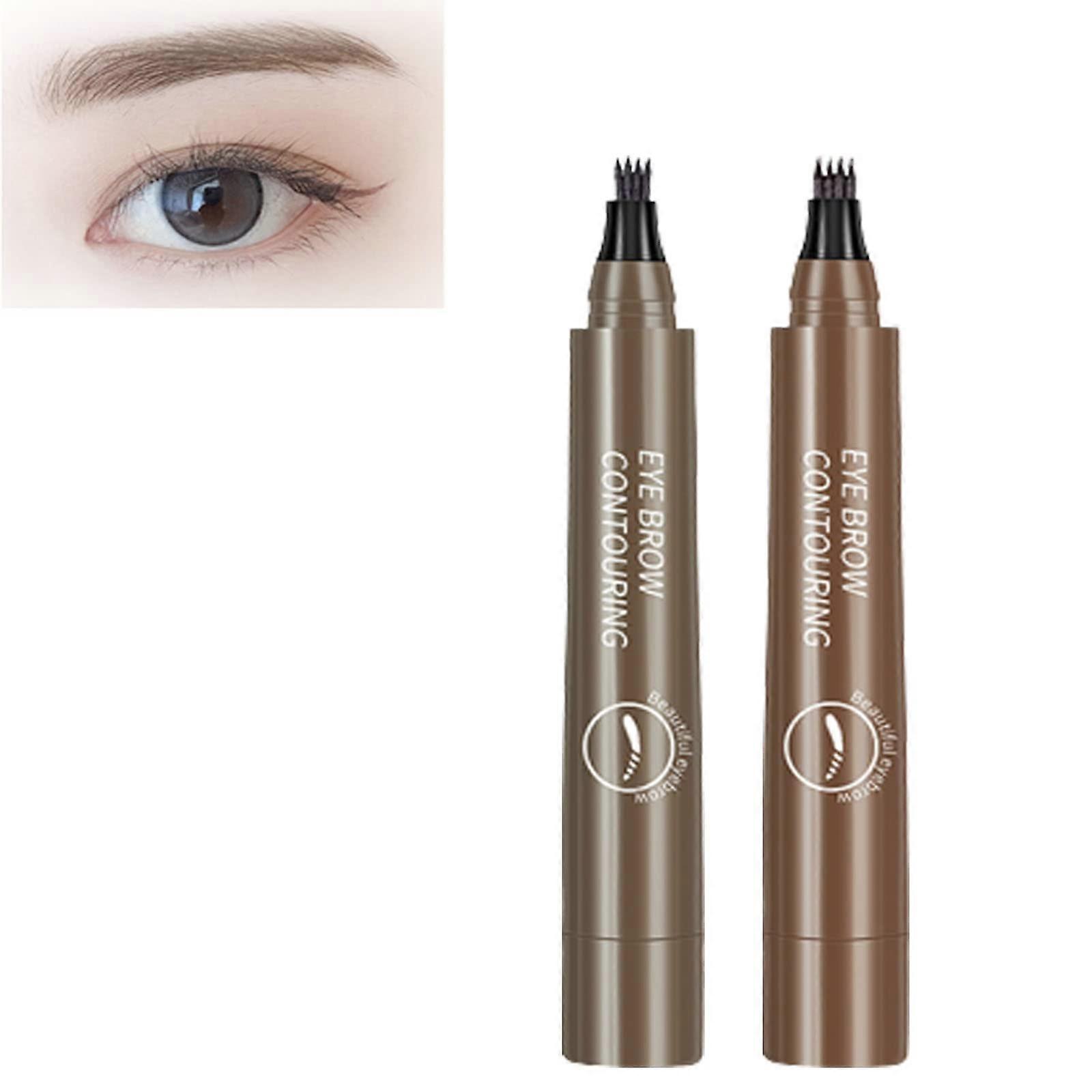 Waterproof Microblading Eyebrow Pen with Four Tip Precision for Natural Long Lasting Smudge Proof Brows