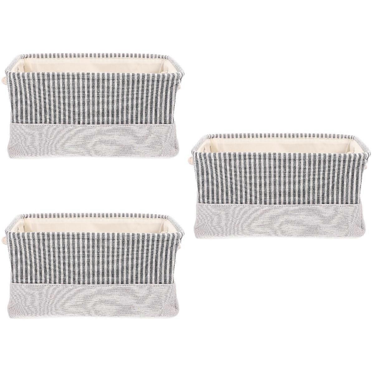 Breathable Rectangular Storage Basket For University Dormitory Camping Large Capacity 3Pcs