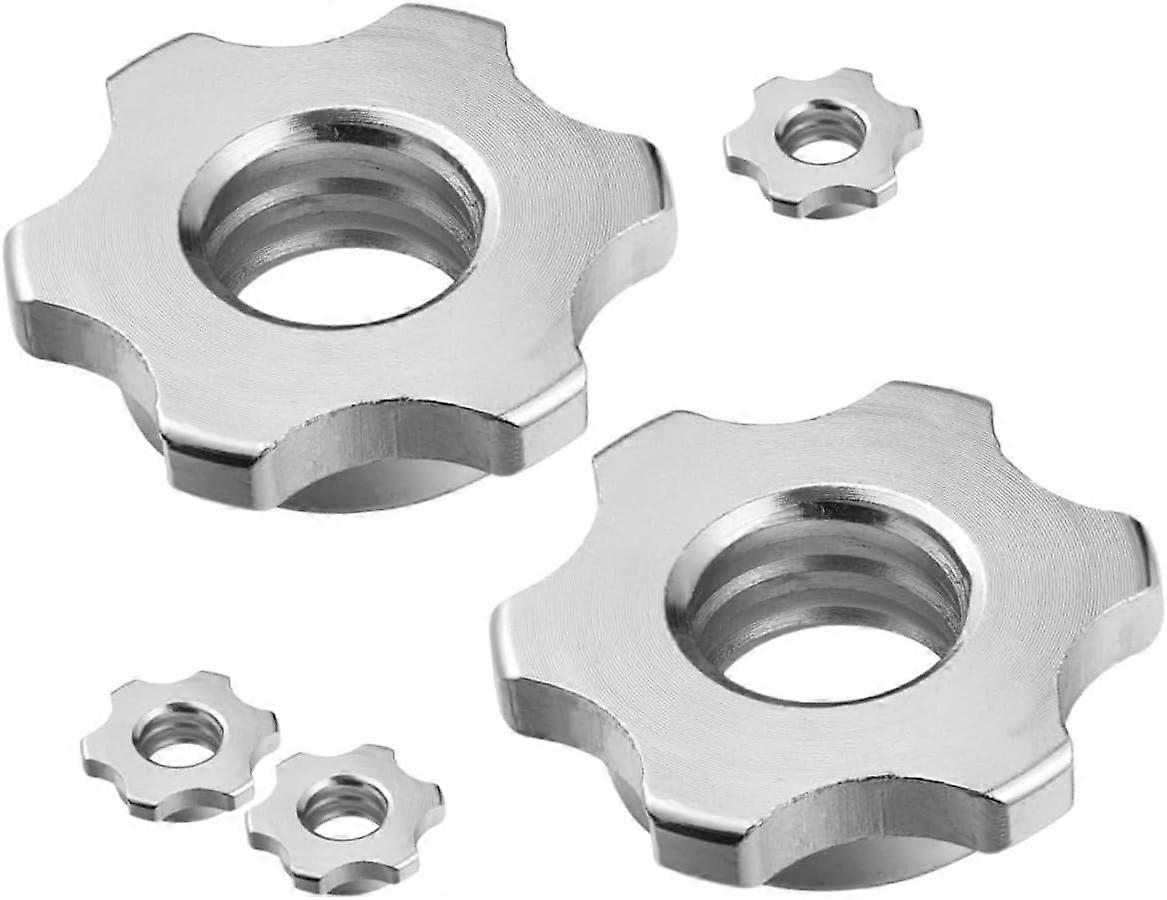 5pcs Barbell Collars Hexagonal Nuts Slip for Dumbbell Compatible Barbell Rods