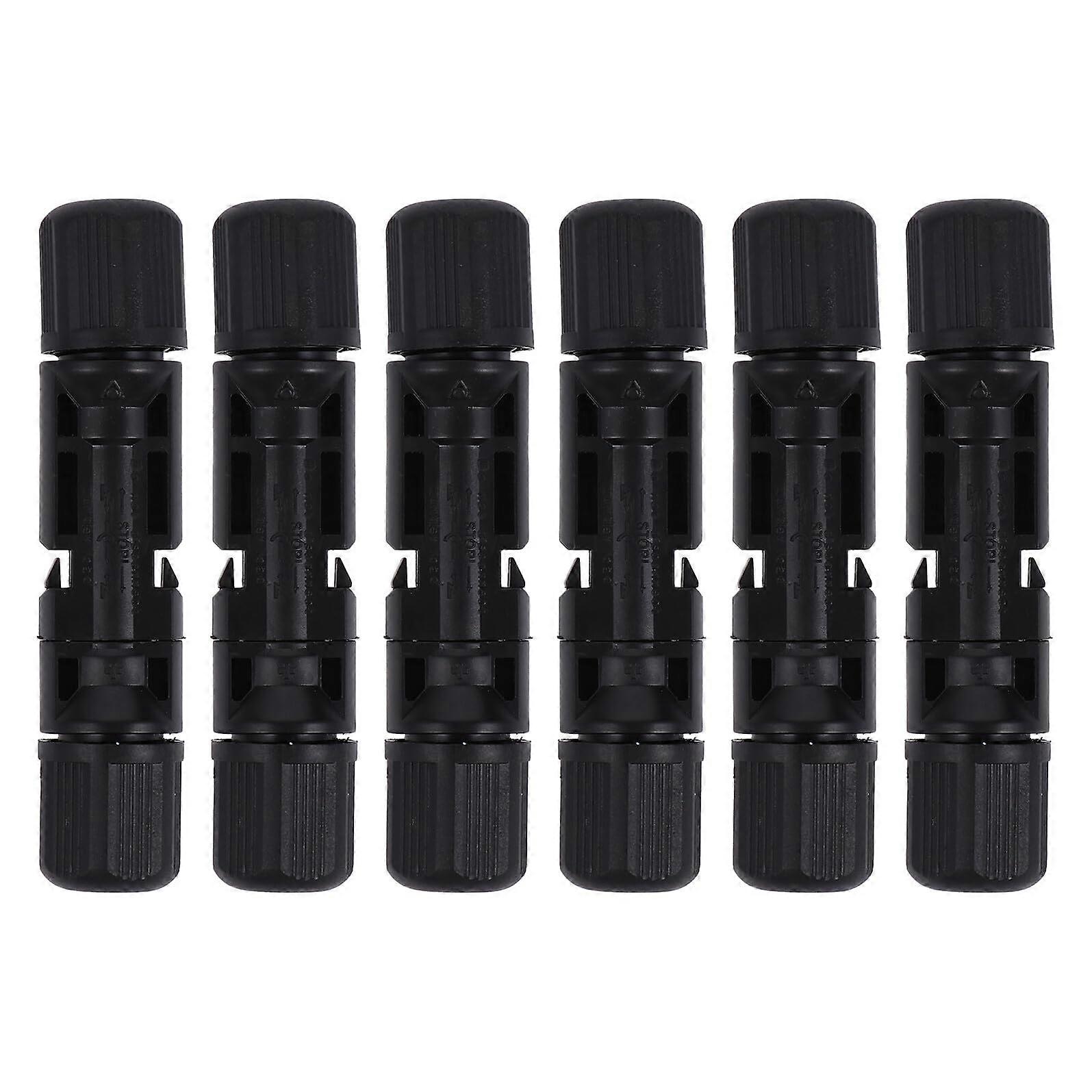 6 Pairs MC4 Solar Panel Connectors Waterproof UV Protection  Temp Resistant for PV Systems