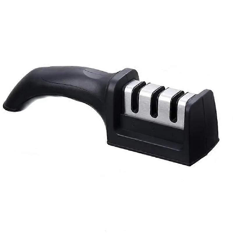 Kitchen 3/4-Segment Knife Sharpener Household Multi-Functional Hand-Held 3/4-Purpose Black Sharpening Stone
