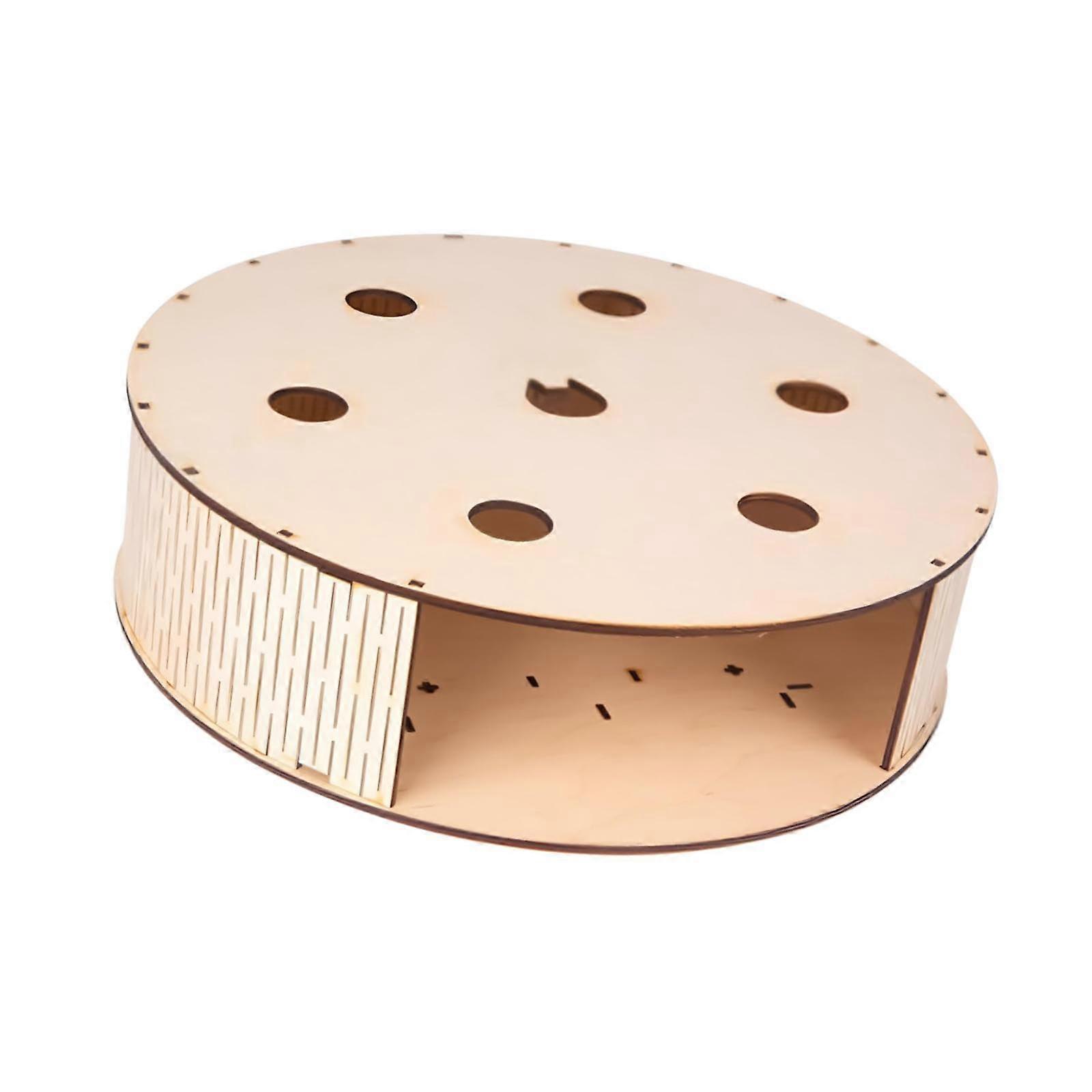 Interactive Cat Toy Wooden Puzzle for Indoor Training and Exercise Stimulation Durable Design