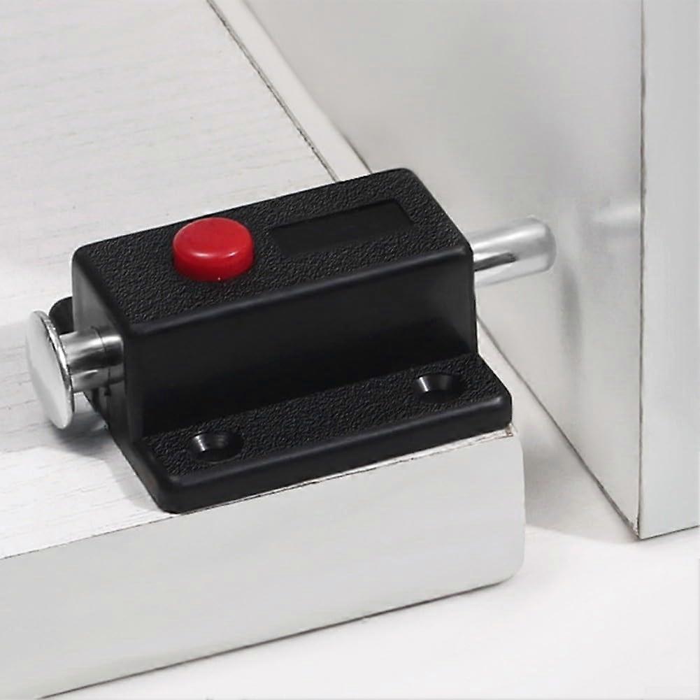 Cabinet Door Latch 10PCS Spring Loaded Lock Black NonFading Finish Easy Install Ergonomic Grip