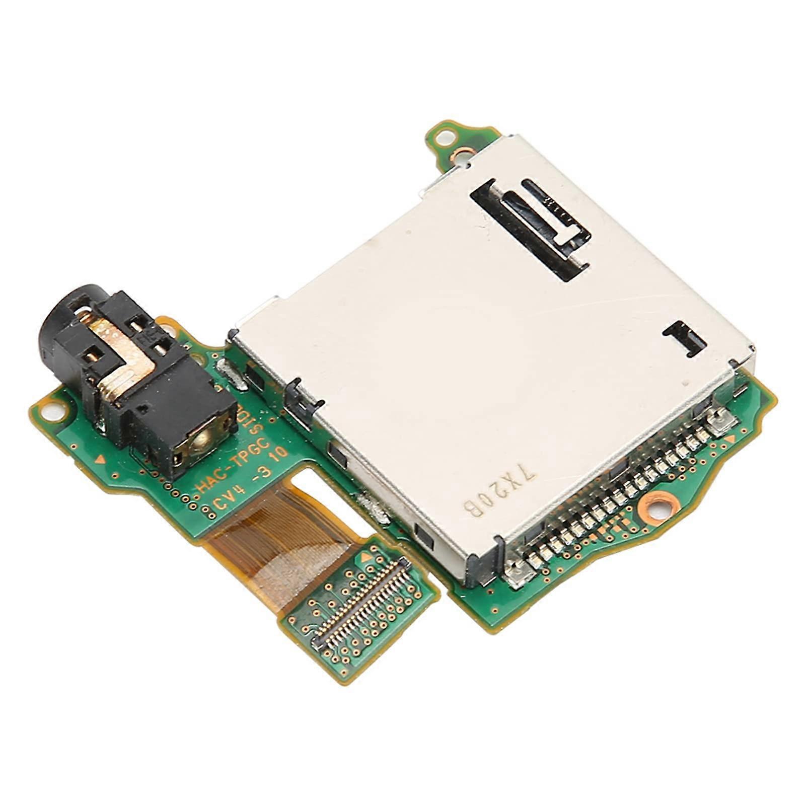 Game Card Slot Replacement with Headphone Jack, Durable Cartridge Reader for Nintendo Switch
