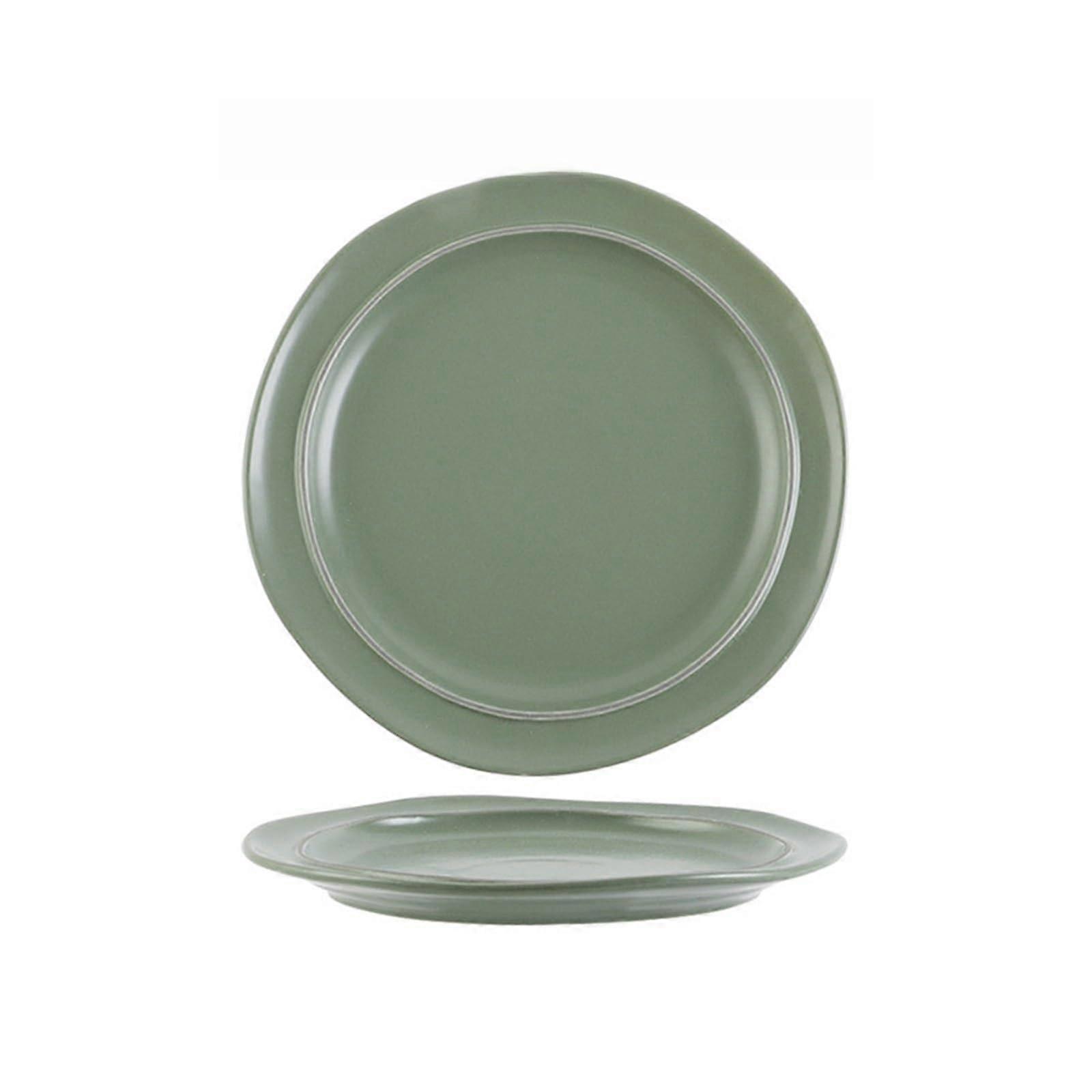 Ceramic Dinnerware Set with Plates Bowls and Spoons, ChipResistant, Microwave Dishwasher Safe