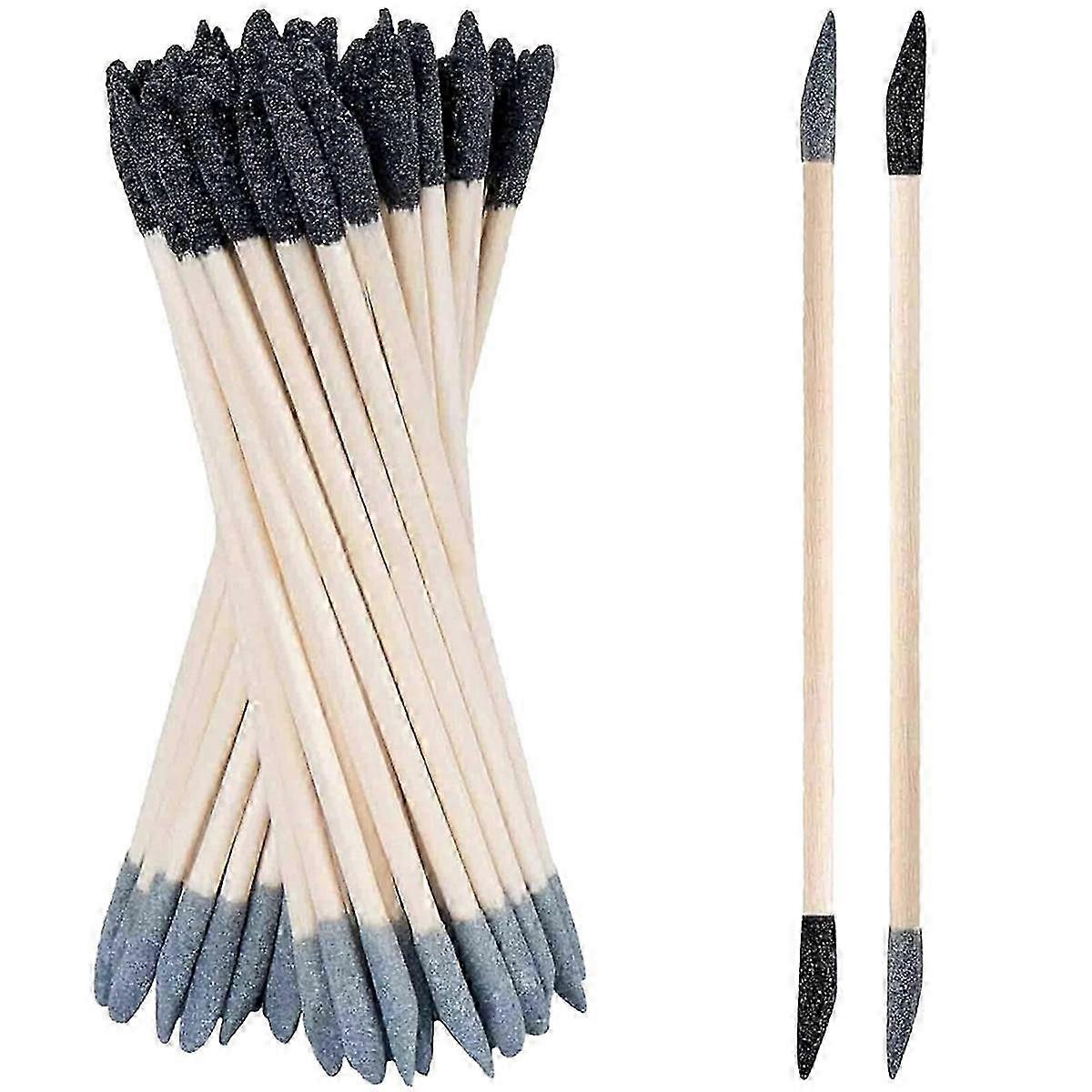 50 Pcs Double-Ended Sanding Sticks, 120/280 Grit for Wood & Plastic Models