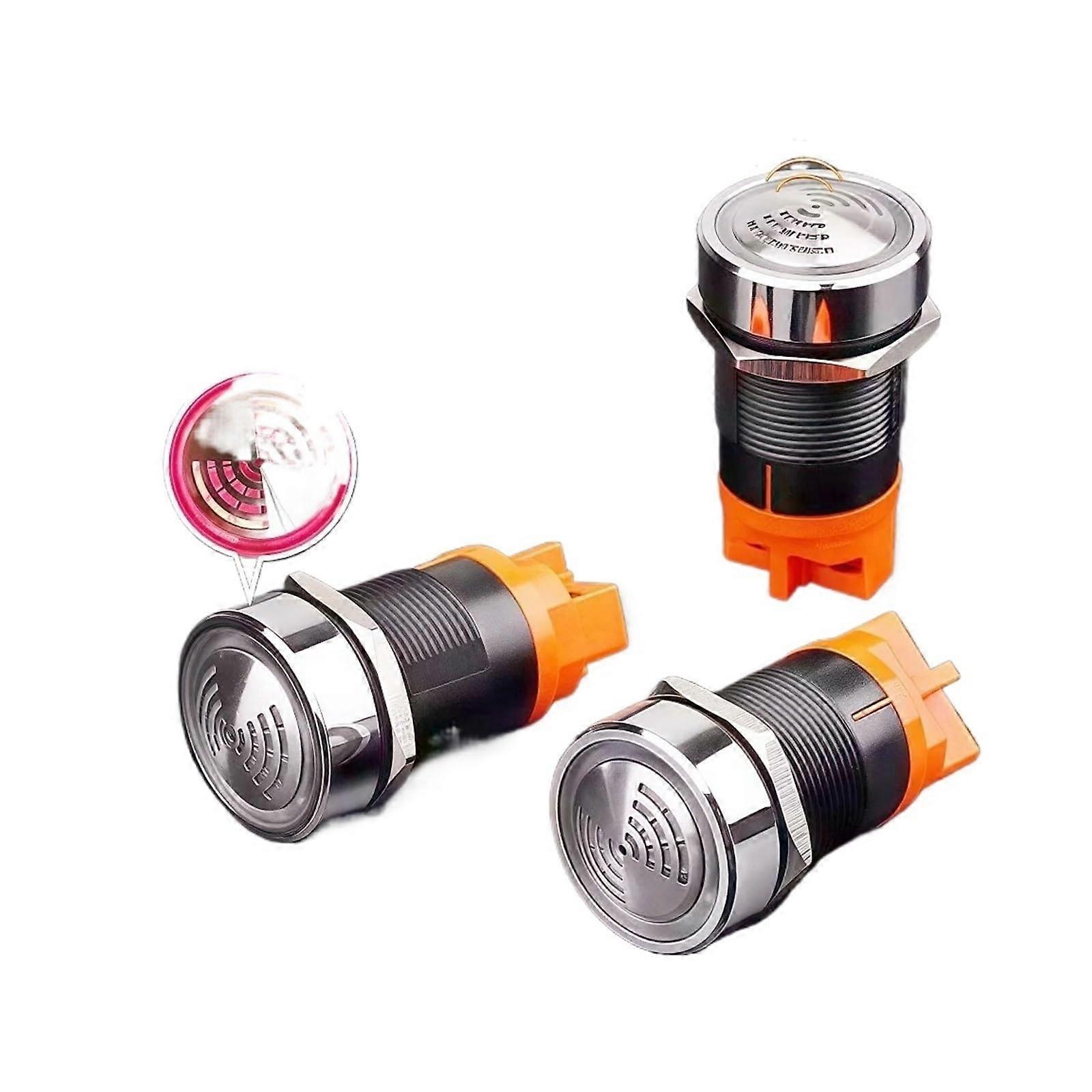 24V 22mm Red Flashing Alarm Buzzer IP65 Waterproof Panel Mount Warning Indicator