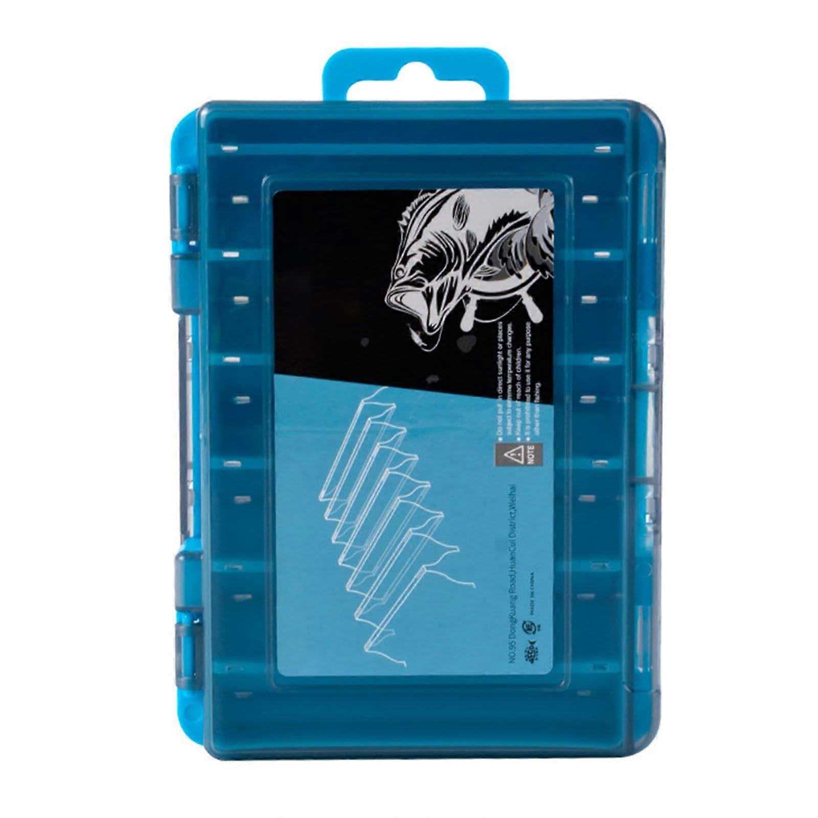 Fishing Tackle Box Waterproof Double Sided Clear Lures Storage Organizer Carrying Case