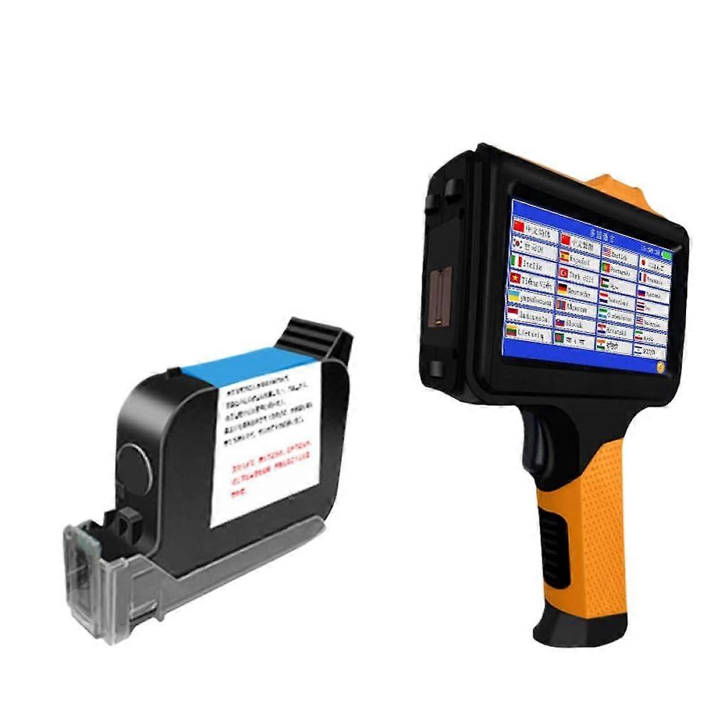 Portable Inkjet Printer 12.7mm FastDrying Ink MultiLanguage QR Code Date Batch Printing