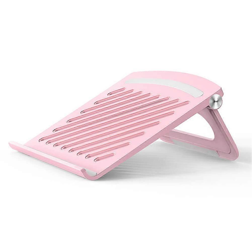 Adjustable Laptop Stand for Desk with MultiAngle Height, Heat Dissipation, Foldable Pink Fits 17''