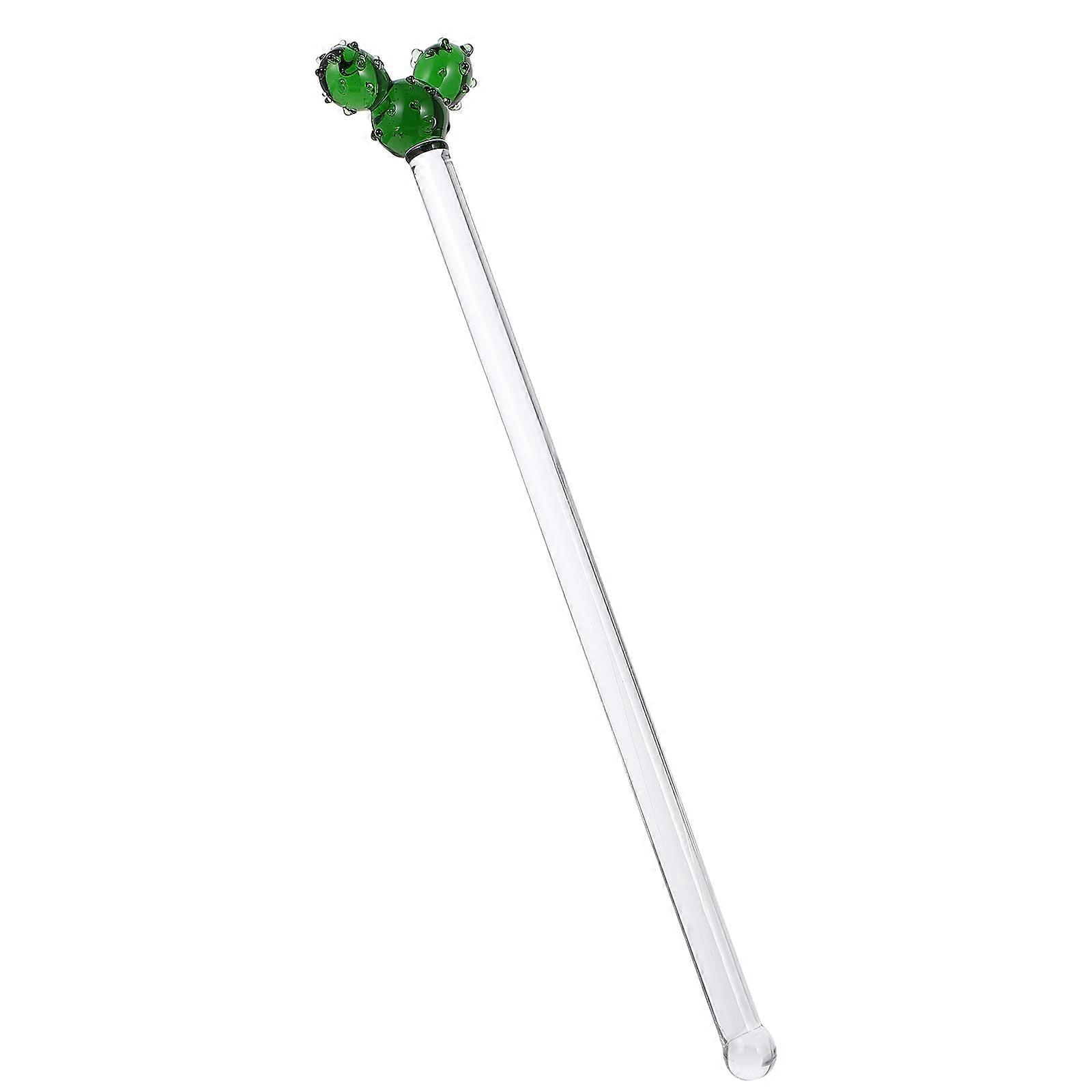 Cactus Glass Stirring Stick for Drink Mixing 1Pcs Creative Bar Accessory