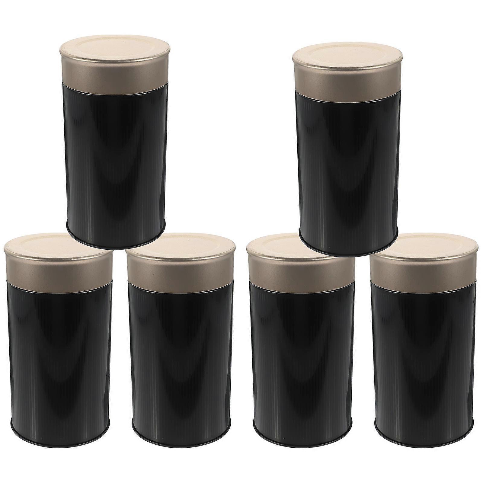 Tea Tin Canisters Metal Containers for Tea Leaf Storage 6Pcs