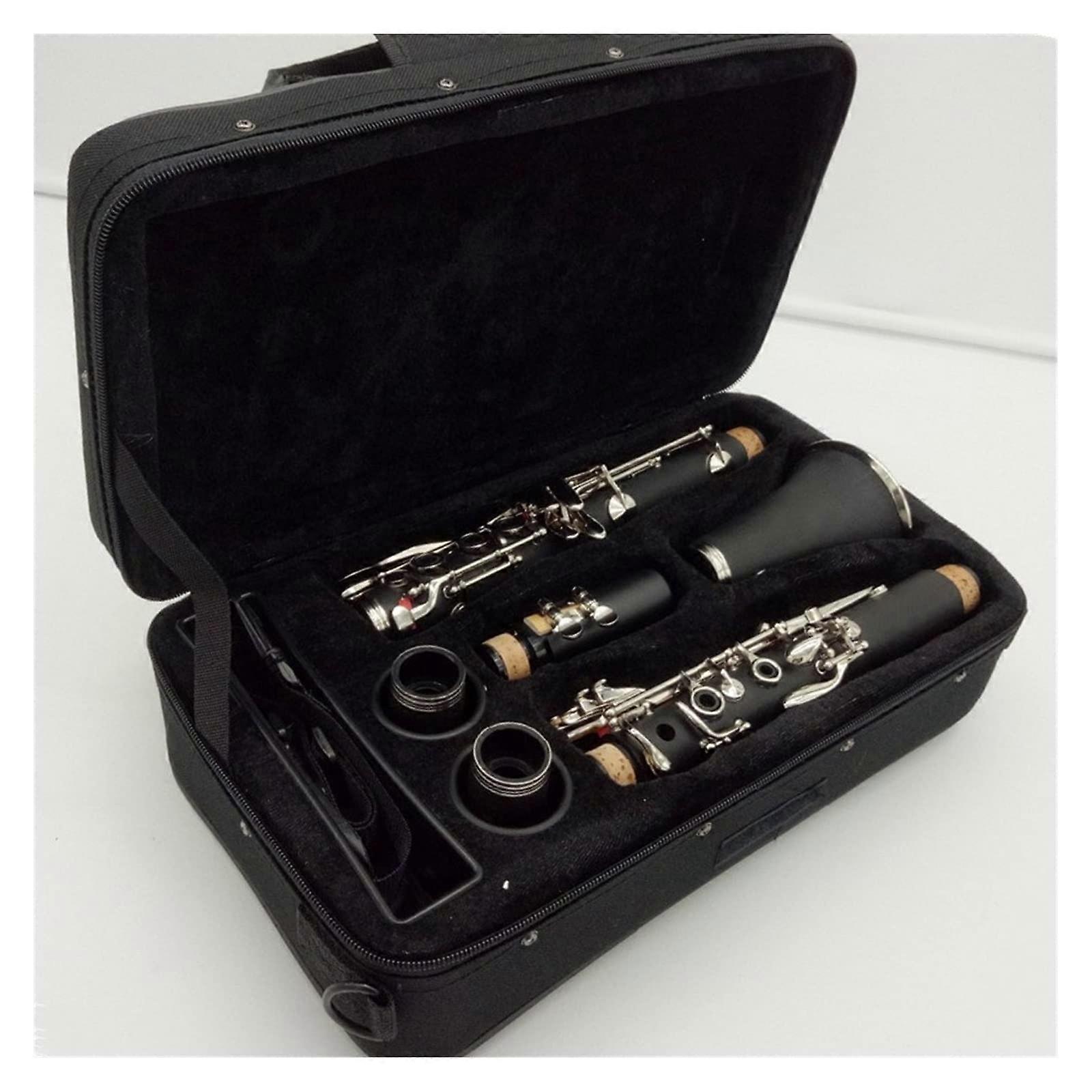 Bb Student Clarinet with Case, Durable Bakelite Body, Clear Tone, Beginner Friendly Setup