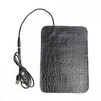 USB Leather Anti-Scratch Pet Heating Pad for Reptiles and Turtles Adjustable 3-Level Temperature, Waterproof 22x15CM Edition 0120