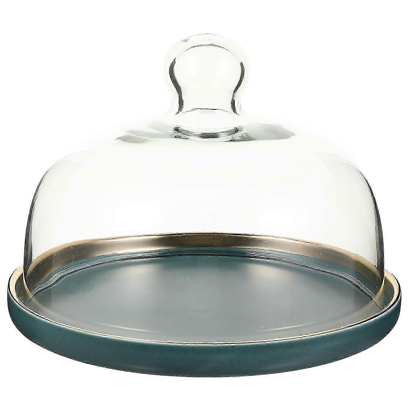 Cake Plate Lid Kit Ceramic Serving Plate for Kitchen Use 1Set