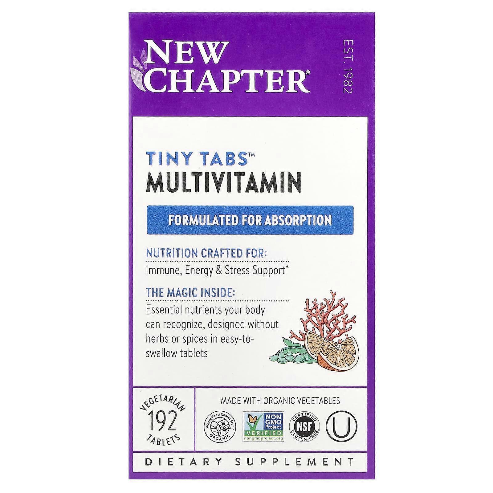 Nuevo capítulo, Tiny Tabs Multivitamin, 192 tabletas vegetarianas