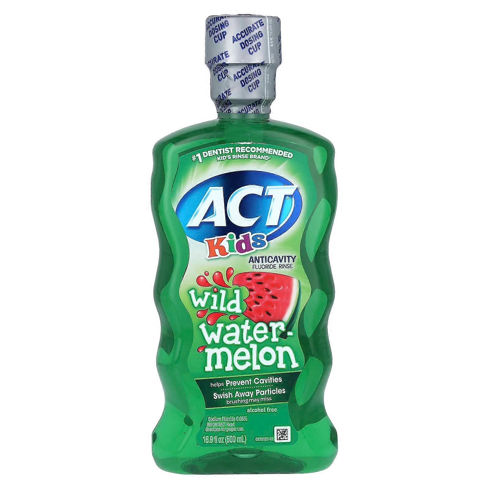 Act, Kid's, Anticavity Fluoride Rinse, Wild Watermelon, 16.9 fl oz (500 ml)