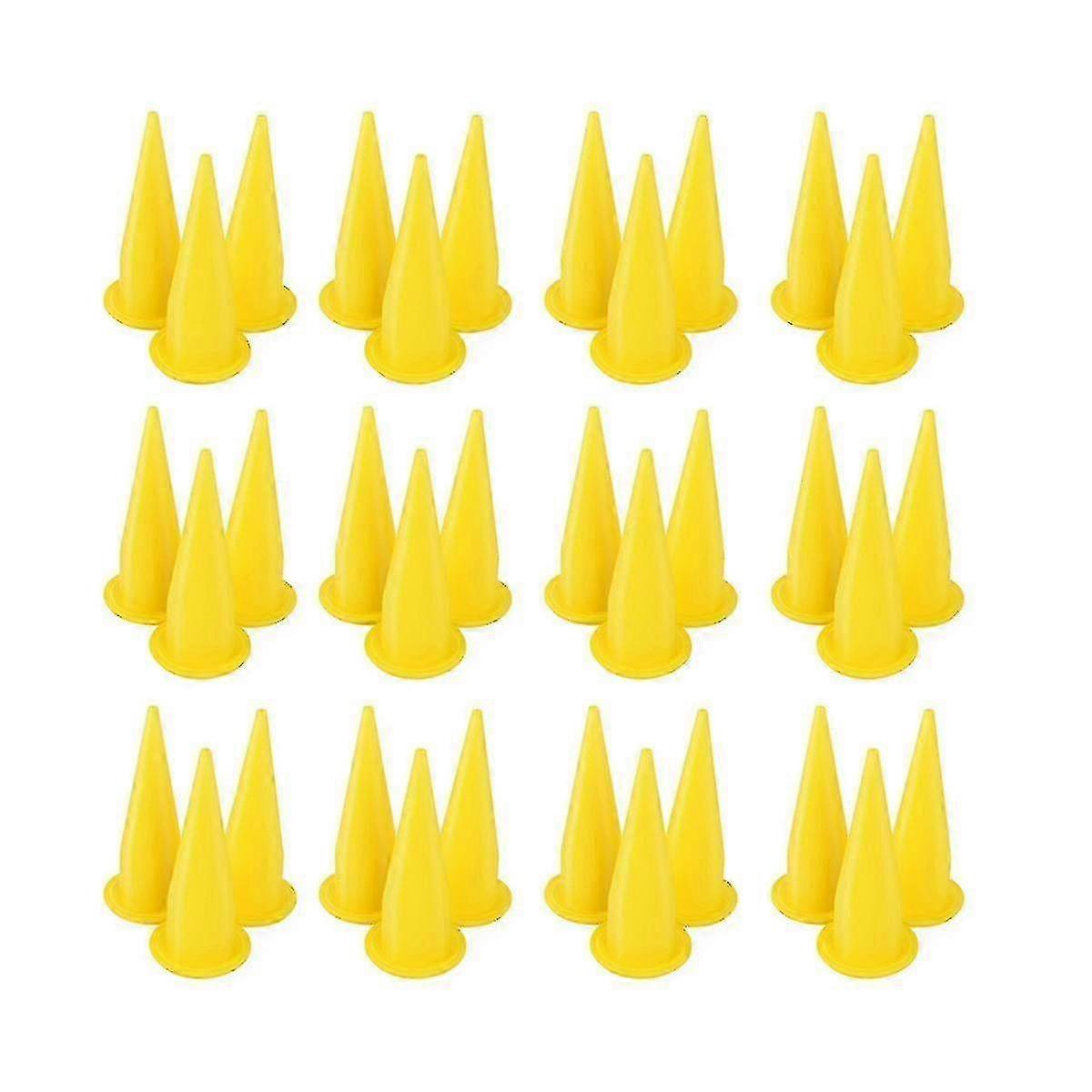 Bulk caulk nozzle for applicator tools - 50pcs yellow cones