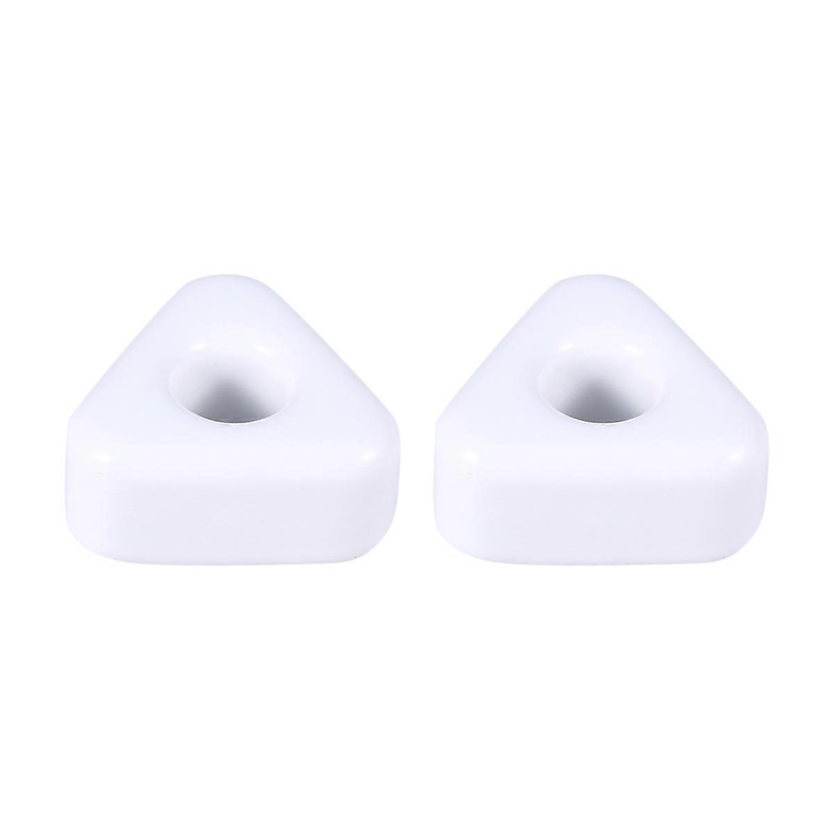Creative Toothbrush Base for Storage Use 2Pcs White Ceramic Holder