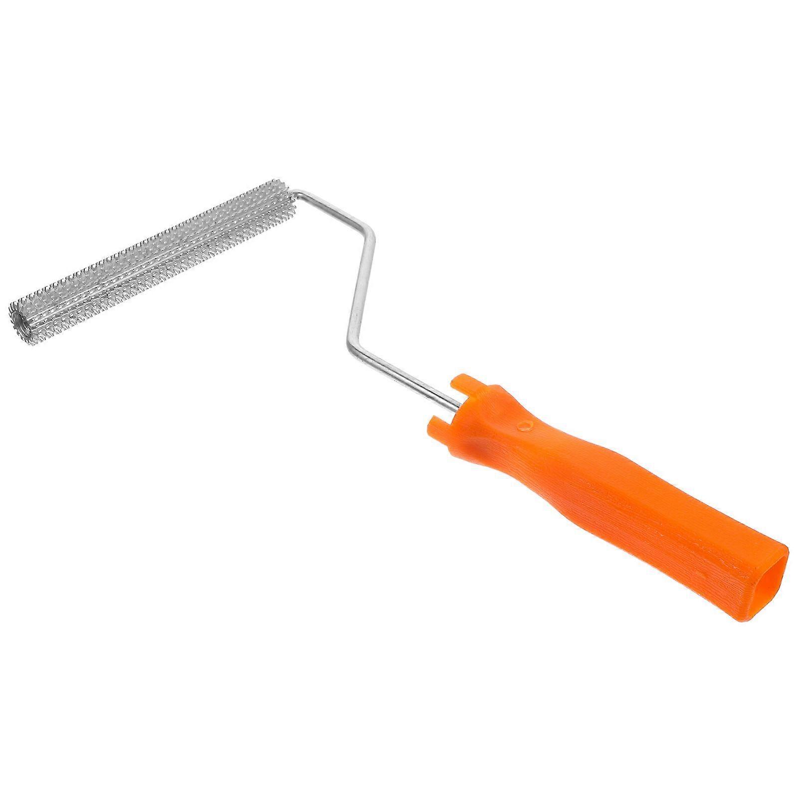 Bubble Remove Tool Cement Roller Self Leveling Tool Spiked Defoaming Device Part Orange