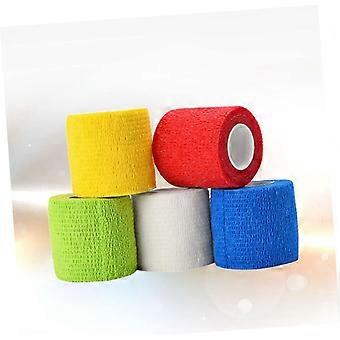 Cinq rouleaux de bandages élastiques auto-adhésifs spécifiques aux animaux de compagnie, en tissu non tissé