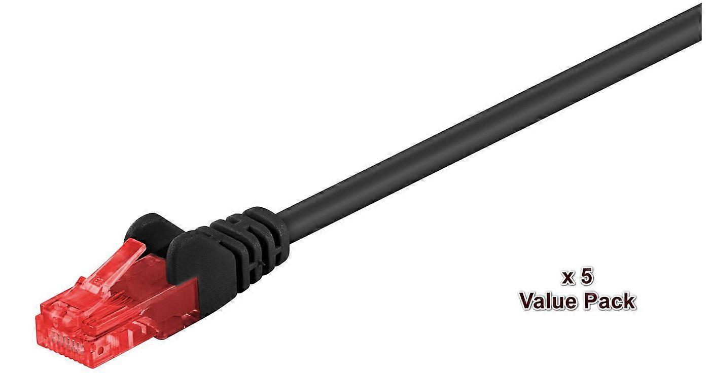 MicroConnect CAT6 U/UTP Network Cable 15m Black VALUEPACK (5pcs)