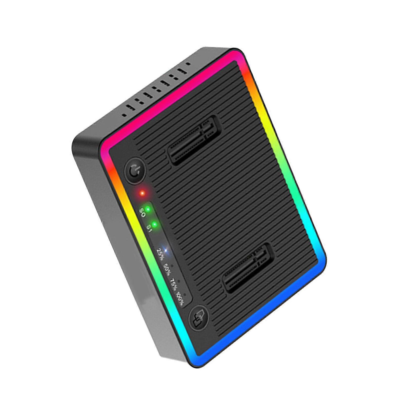 20Gbps USB3.2 20Gbps M.2 Double Protocol Solid Disk Cloner Double Bay Enclosure Reader for Efficient Data Backups Multicolor