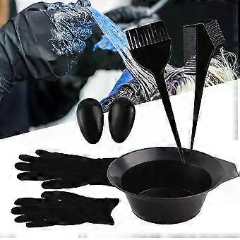 Set di strumenti per la tintura dei capelli per salone domestico, composto da spazzola, ciotola per la crema, pettine, cuffie per le orecchie, fermagli e mantellina per la tintura.