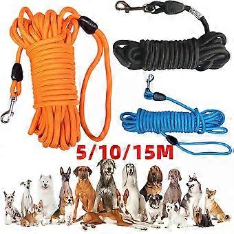 5/10/15M Long Dog Training Lead Long Line Tracking Leash Strong Lunge Nylon Rope