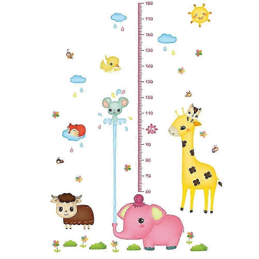 Growth Chart Sticker Creative PVC Material Kindergarten Child Growth Tracking Rectangle Shape Waterproof Function 1Pack