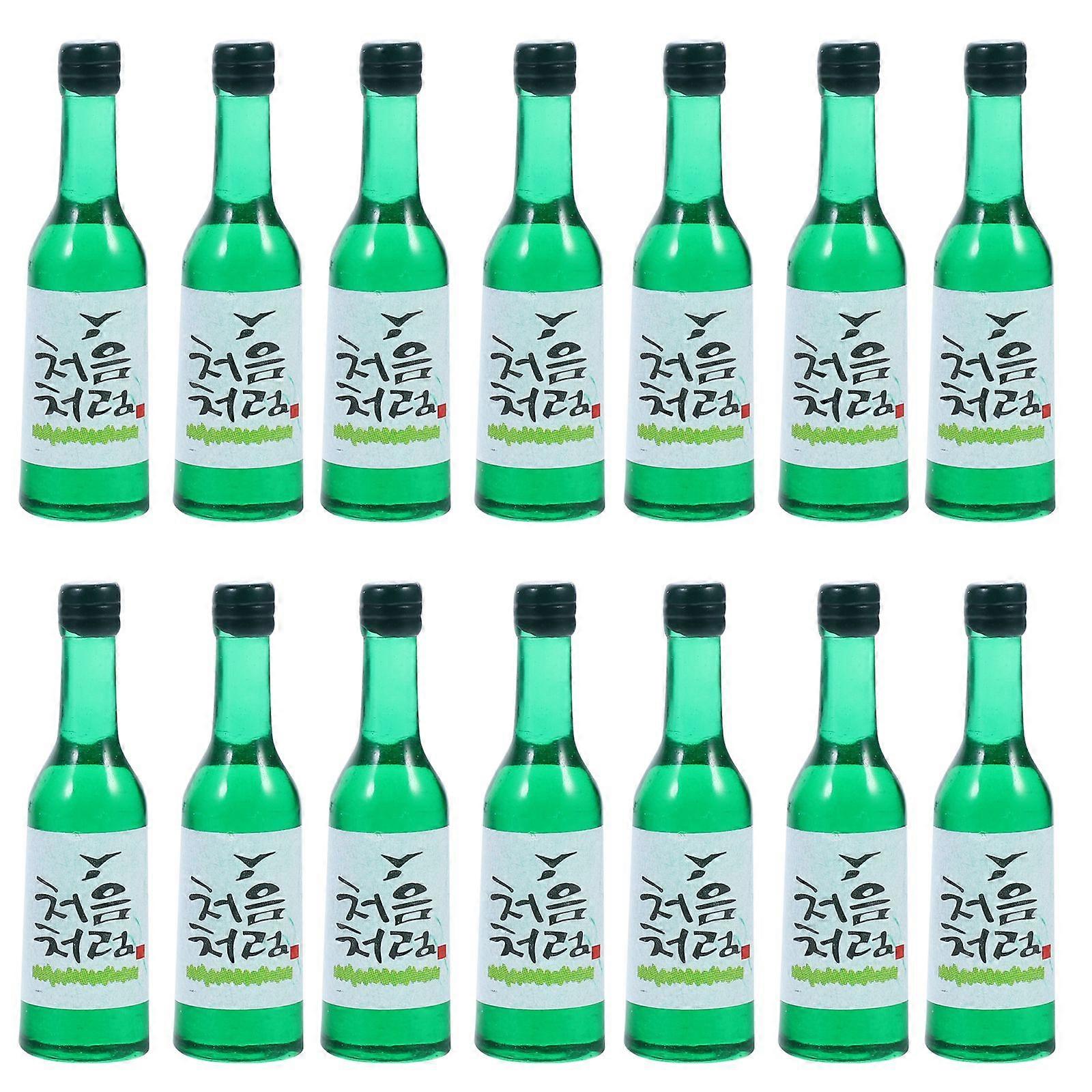 15st Mini Koreanska Risvinflaskor Mini Vinflaskor Statyer Verklighetstrogna Vinflaskor Mini Husinredning