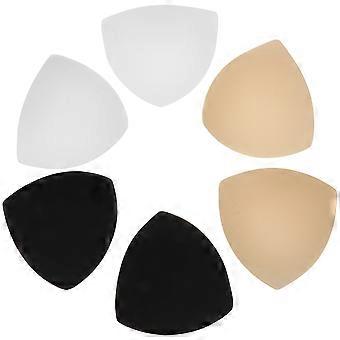 4 pares de almofadas de sutiã insere almofadas de esponja de sutiã esportivo (preto, branco, tez)