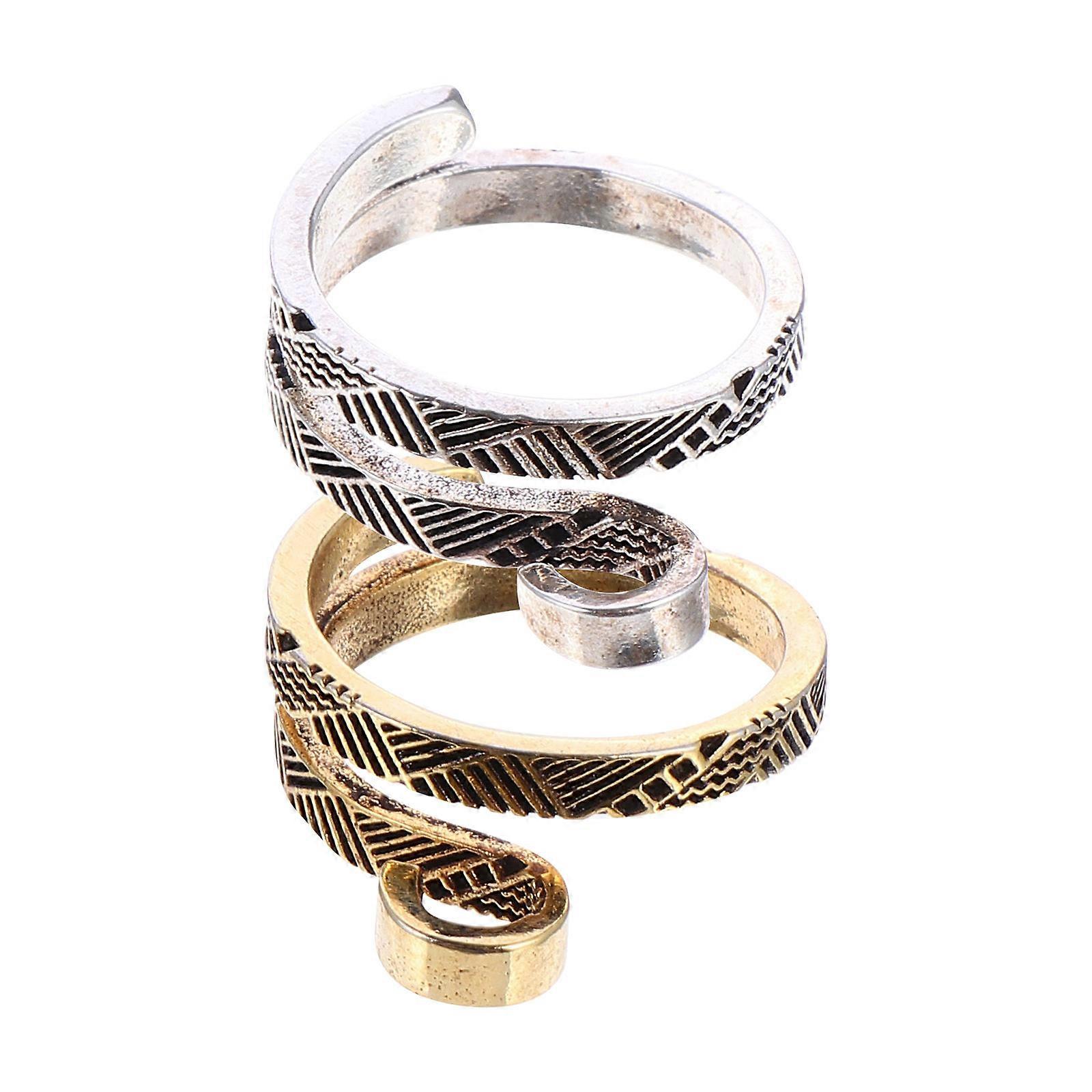 2pcs Ring Type Knitting Tools DIY Metal Knitting Loop Woolen Yarn Crochet Loop