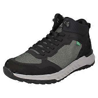 Mens Rieker Revolution Lace Up Casual Ankle Boots U0160-54 - Green Combination Leather - UK Size 11 - EU Size 46 - US Size 12