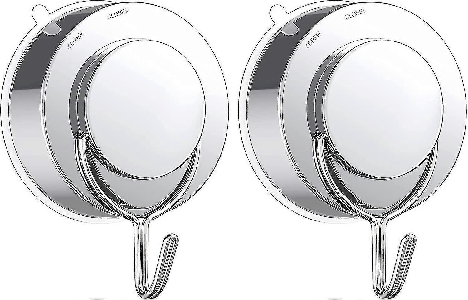 Suction Cup Hooks Silver Twist Suction Cup Removable 2 Pcs