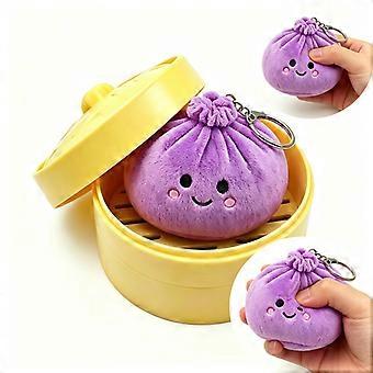 Cute Dumpling Toys Keychain, Plush Squishy Toys for Kids Boys Girls | Dumpling Stuffed Toy Keyring for Bag, Backpack - Kawaii Mini Plushie Gift for Ki