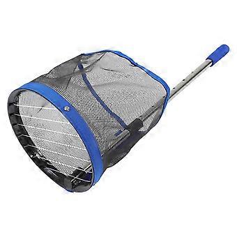 Pingpong Ball Retriever Table Tennis Ball Picker Container Portable Pick Up Net Bag Training Tool for Ball(Blue)