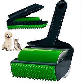 Stick it roller, lemmikkieläinten karvanpoistoaine, uudelleenkäytettävä pestävä tahmea nukkarulla lemmikkieläinten karvoille, kädessä pidettävä kiinnitä se nukkarulla