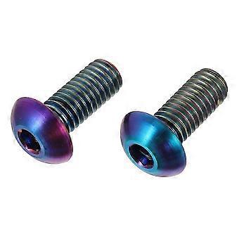 2stk titanium cykelskrue M5 x 12mm med skiver Cykel vandflaske bur Hex Bolte