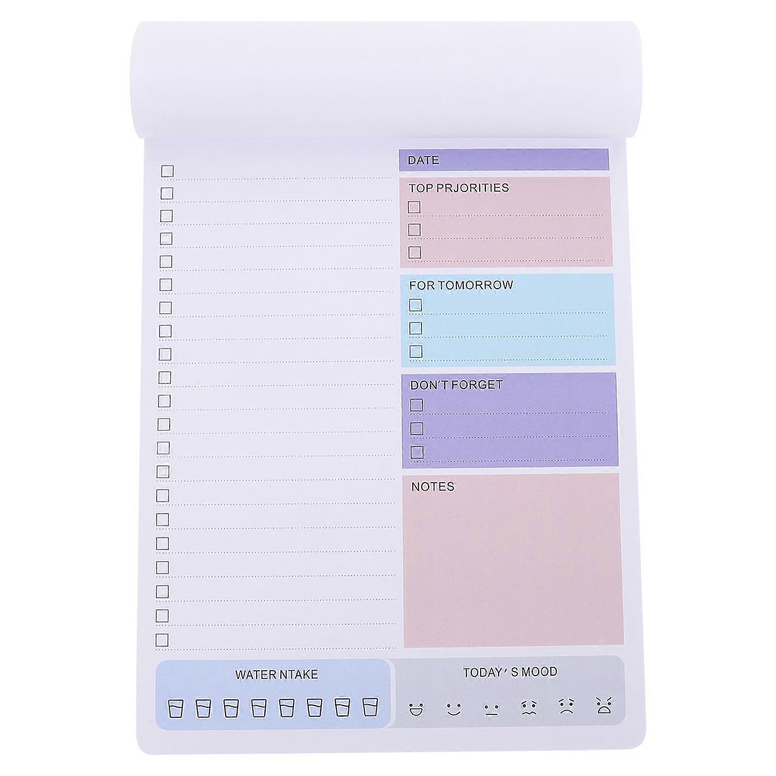 Daily Planner Notepad Simple Design For Office Home Use Rectangular Shape 1Pack