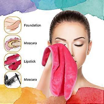Makeup Remover Cloths, 8 Packs Makeup Remover Towels Reusable Face Wash Cloth, Soft Makeup Remover Microfiber Face Cloth for Women  Pink/Blue/Green/P
