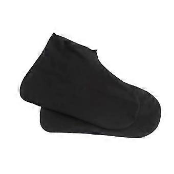 Waterproof Shoe Covers with NonSlip Sole, Reusable AllWeather Overshoes for Men and Women, Black