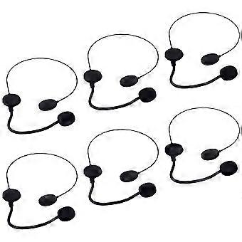 Fake Headset Microphone Prop Used for Decoration with 6Pcs Toy Microphone Headset
