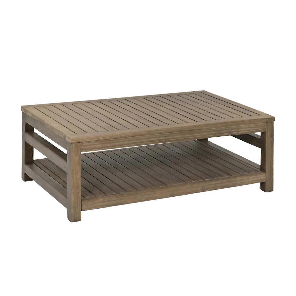 Side Table: Sandridge Rectangular Coffee Table, Dark Natural