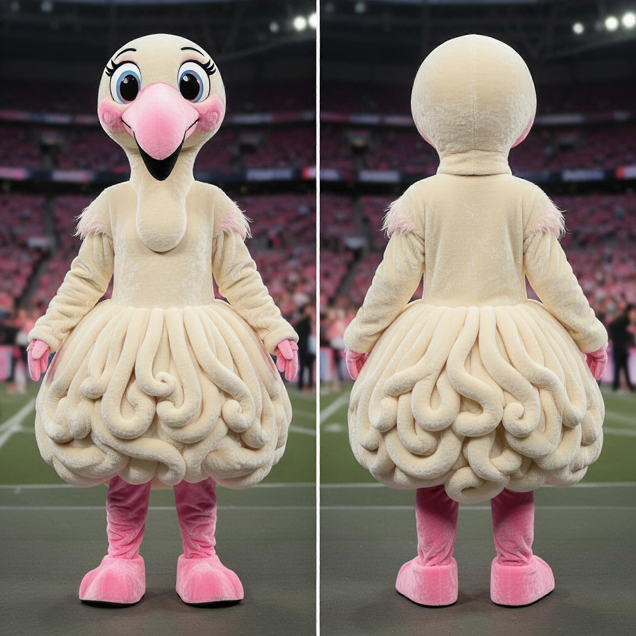 MASTICOT Cream Voluminous Flamingo Mascot
