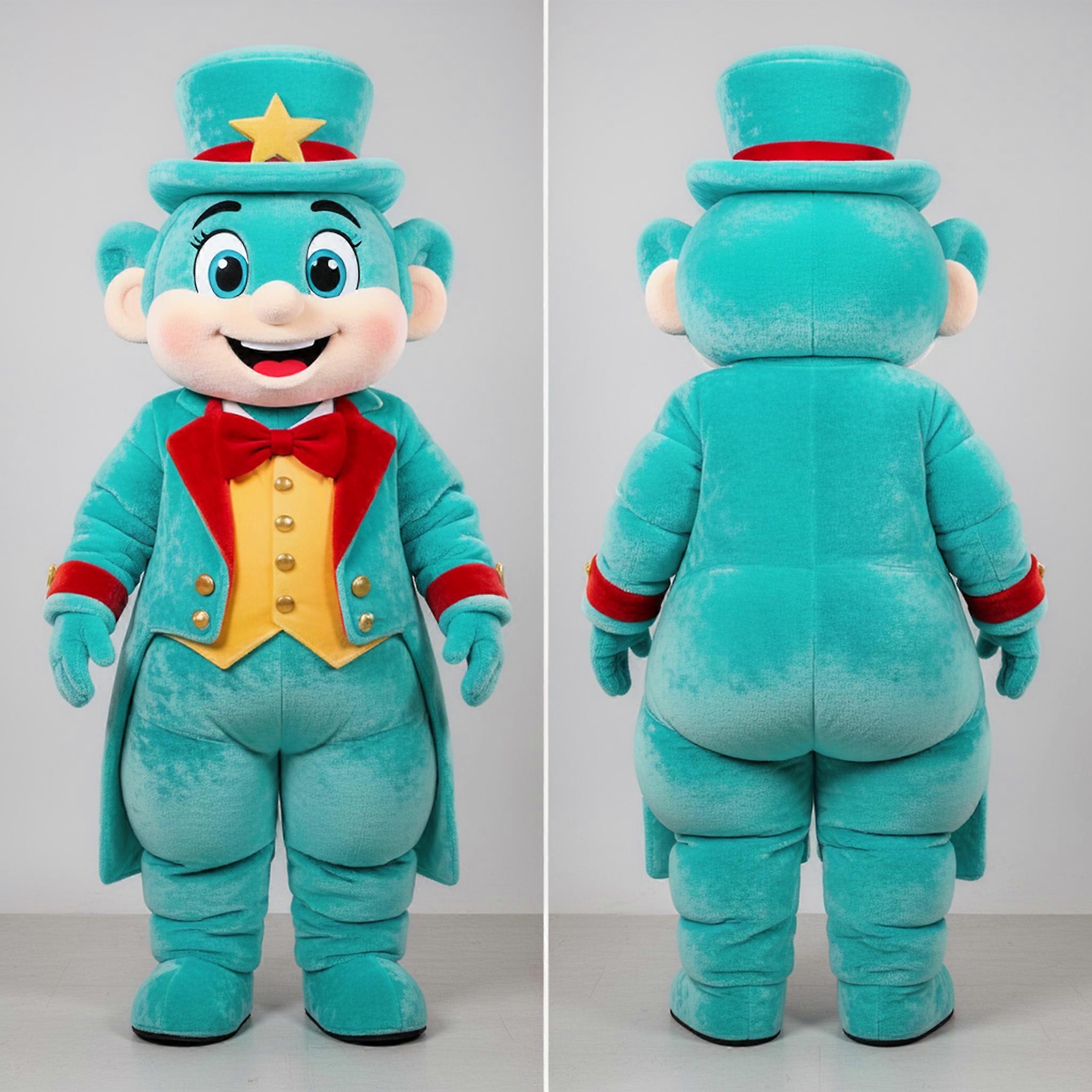 MASTICOT Turquoise Velvet Cartoon Ring Master Mascot